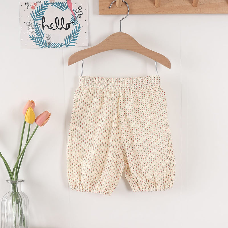 Pepper Mint - Korean Children Fashion - #childrensboutique - Small Flower Blouse Top Bottom Set - 8