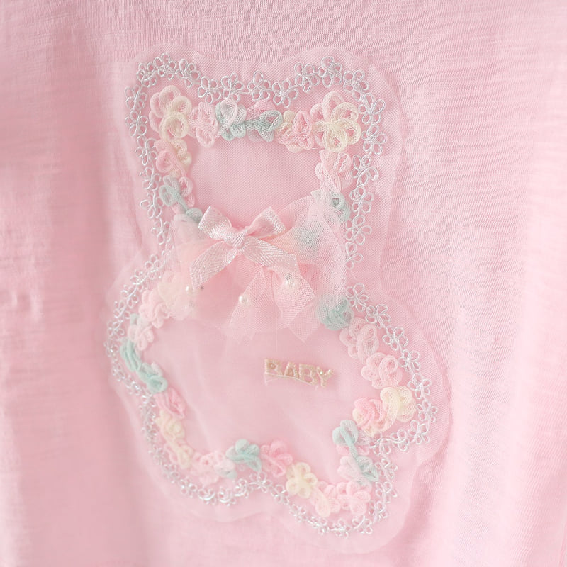 Pepper Mint - Korean Children Fashion - #designkidswear - Bear Frill Tee - 7