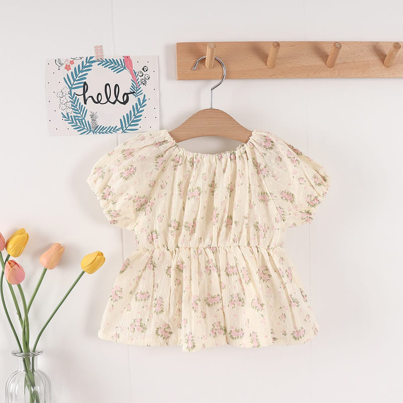Pepper Mint - Korean Children Fashion - #designkidswear - Flower Blouse - 5