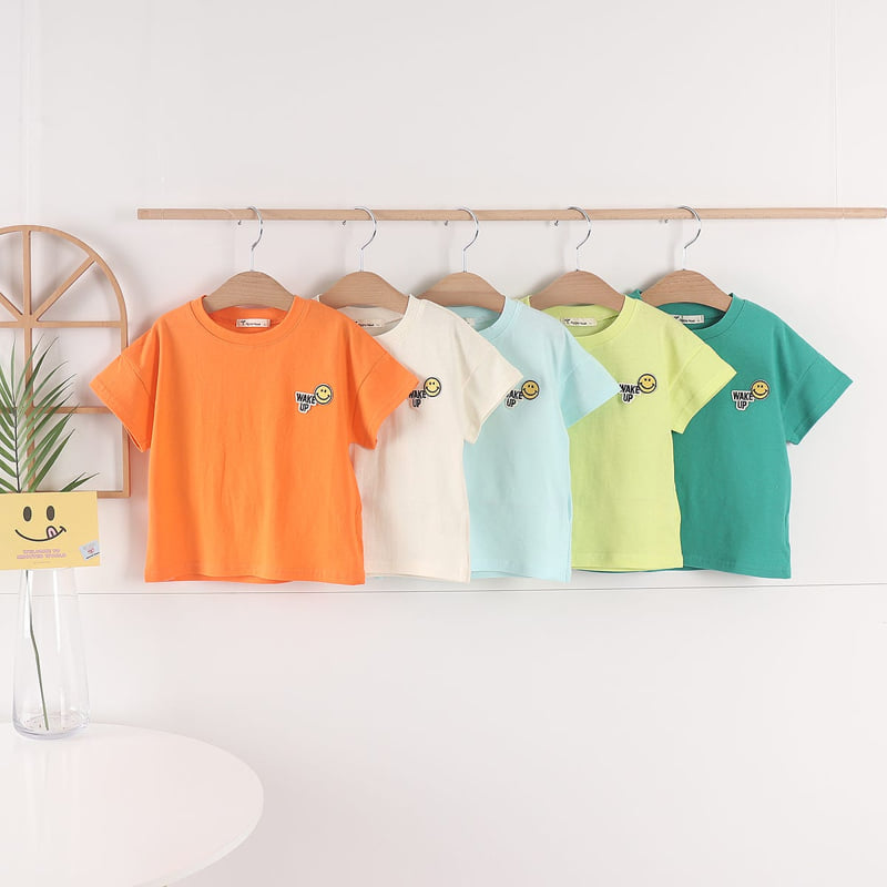 Pepper Mint - Korean Children Fashion - #designkidswear - Plain Smile Tee