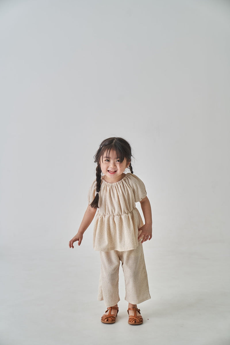 Pepper Mint - Korean Children Fashion - #designkidswear - Small Dot Top Bottom Set - 8