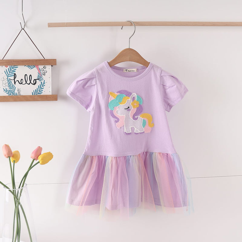Pepper Mint - Korean Children Fashion - #designkidswear - Unicorn Short Sleeve One-piece - 3