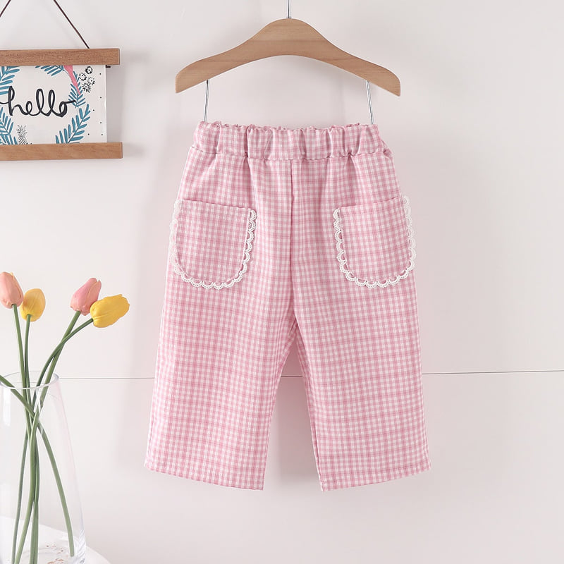 Pepper Mint - Korean Children Fashion - #designkidswear - Joy Check Pants