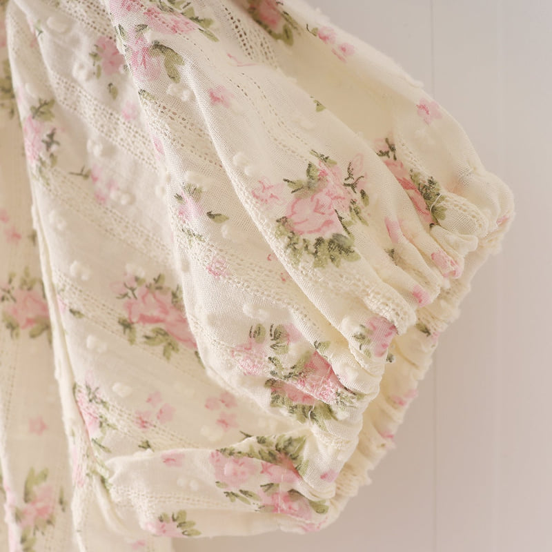 Pepper Mint - Korean Children Fashion - #discoveringself - Flower Blouse - 6