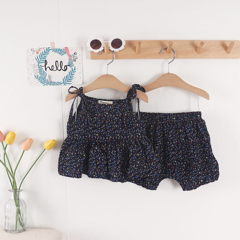 Pepper Mint - Korean Children Fashion - #discoveringself - String Top Bottom Set - 11