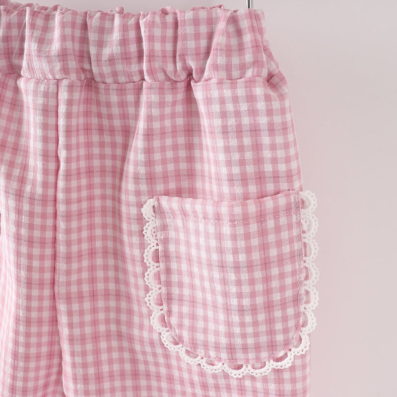 Pepper Mint - Korean Children Fashion - #discoveringself - Joy Check Pants - 2