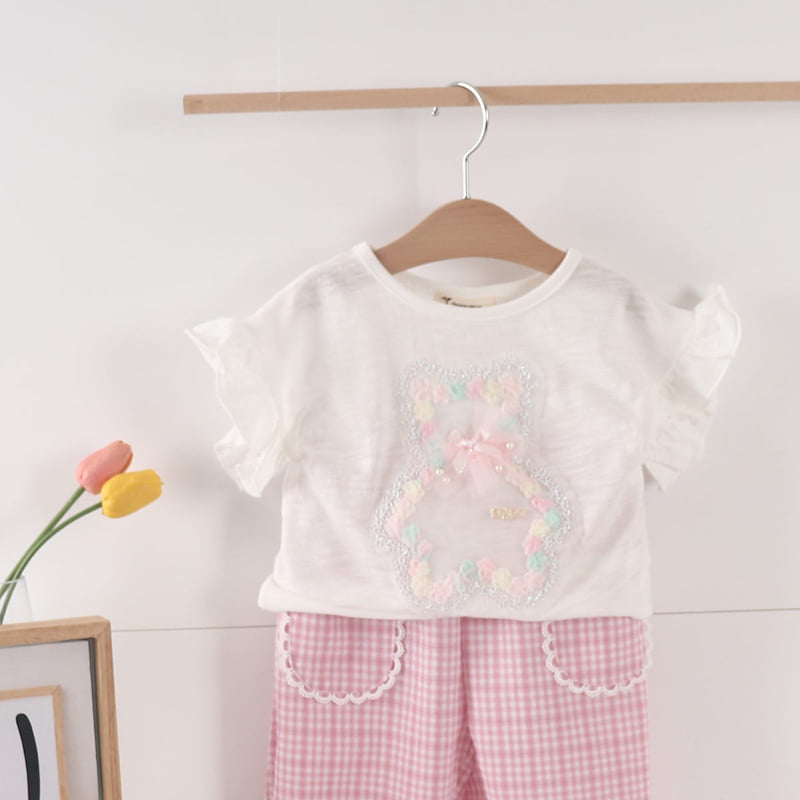 Pepper Mint - Korean Children Fashion - #fashionkids - Bear Frill Tee - 9