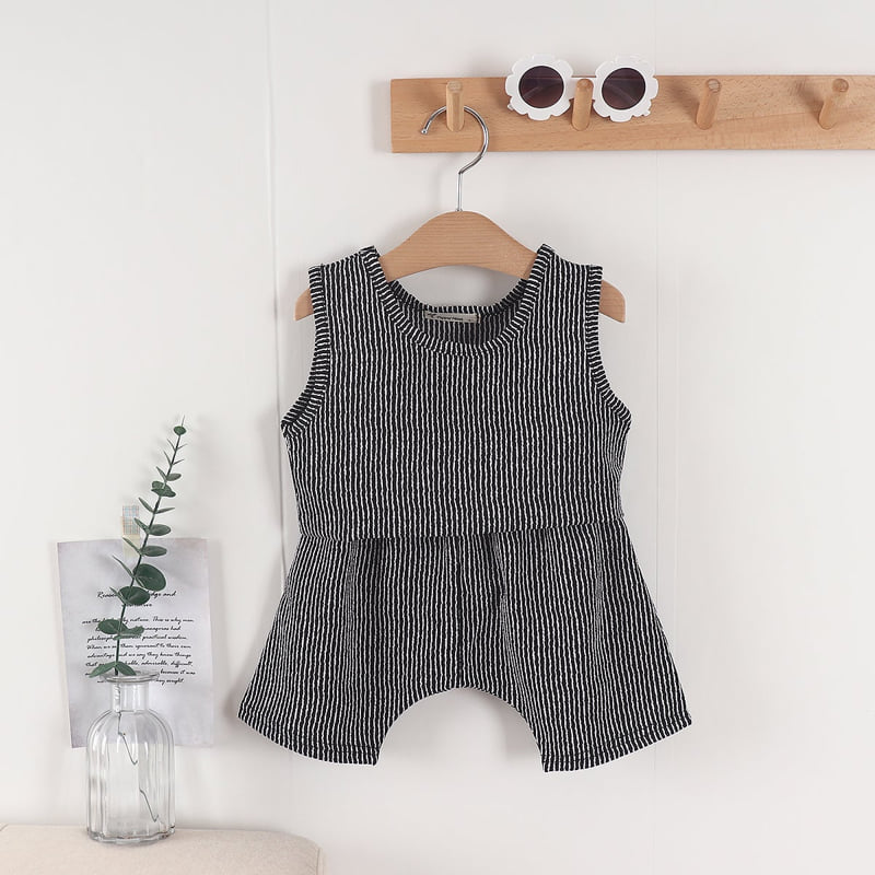 Pepper Mint - Korean Children Fashion - #fashionkids - Stripe Top Bottom Set - 9