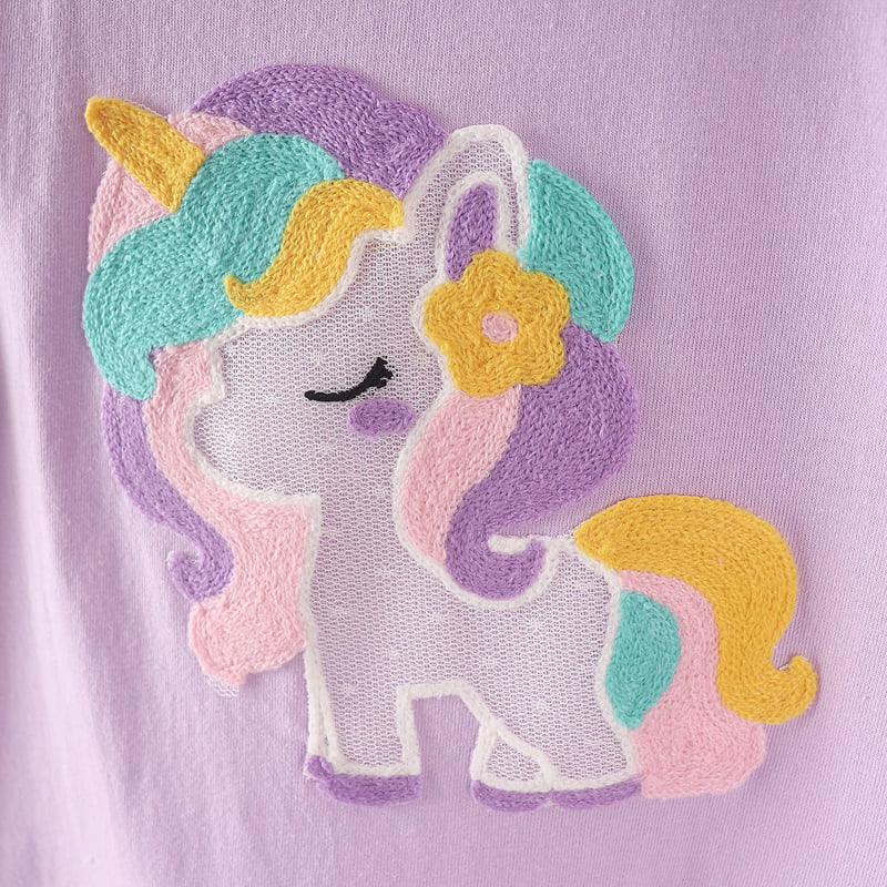 Pepper Mint - Korean Children Fashion - #fashionkids - Unicorn Short Sleeve One-piece - 5
