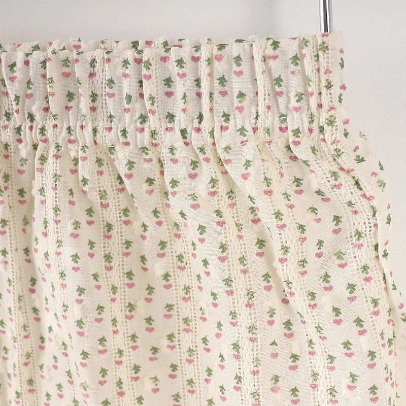 Pepper Mint - Korean Children Fashion - #kidsshorts - Small Flower Blouse Top Bottom Set - 12