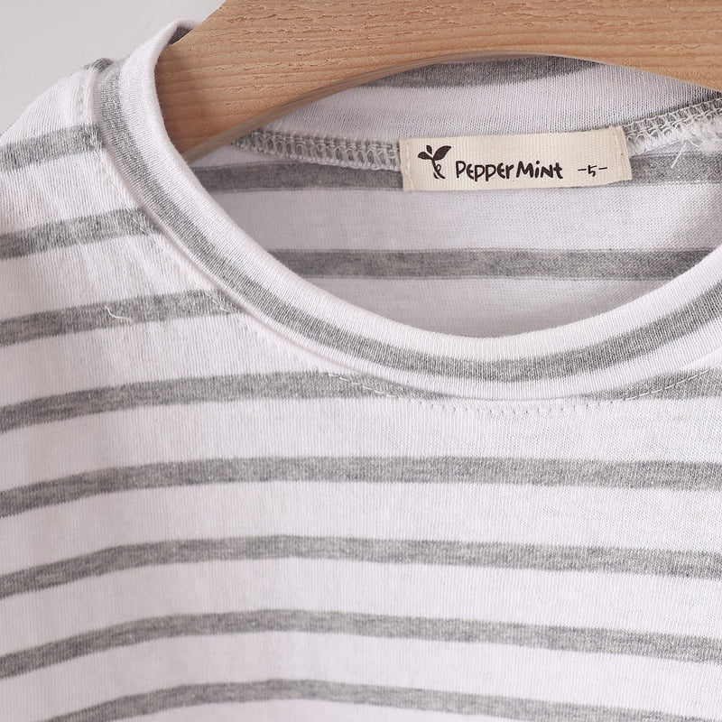 Pepper Mint - Korean Children Fashion - #kidsstore - Stripe Tee - 7