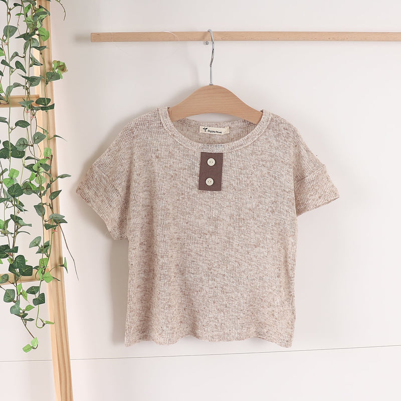 Pepper Mint - Korean Children Fashion - #kidzfashiontrend - Knit Button Tee - 9