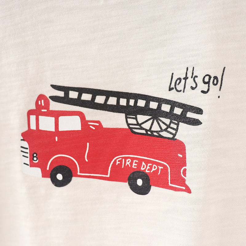 Pepper Mint - Korean Children Fashion - #kidzfashiontrend - Fire Truck Tee - 5