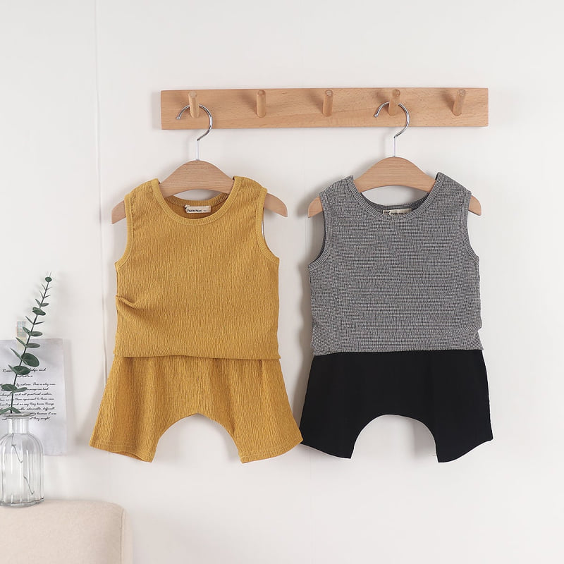 Pepper Mint - Korean Children Fashion - #littlefashionista - Yoru Top Bottom Set