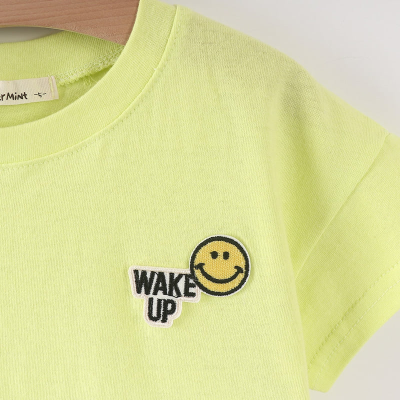 Pepper Mint - Korean Children Fashion - #littlefashionista - Plain Smile Tee - 8