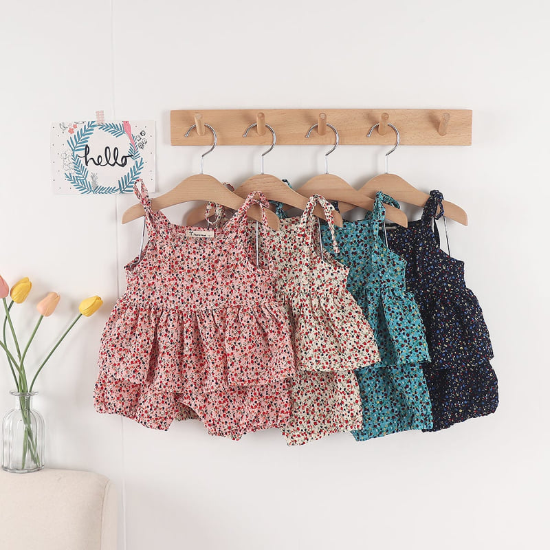 Pepper Mint - Korean Children Fashion - #littlefashionista - String Top Bottom Set