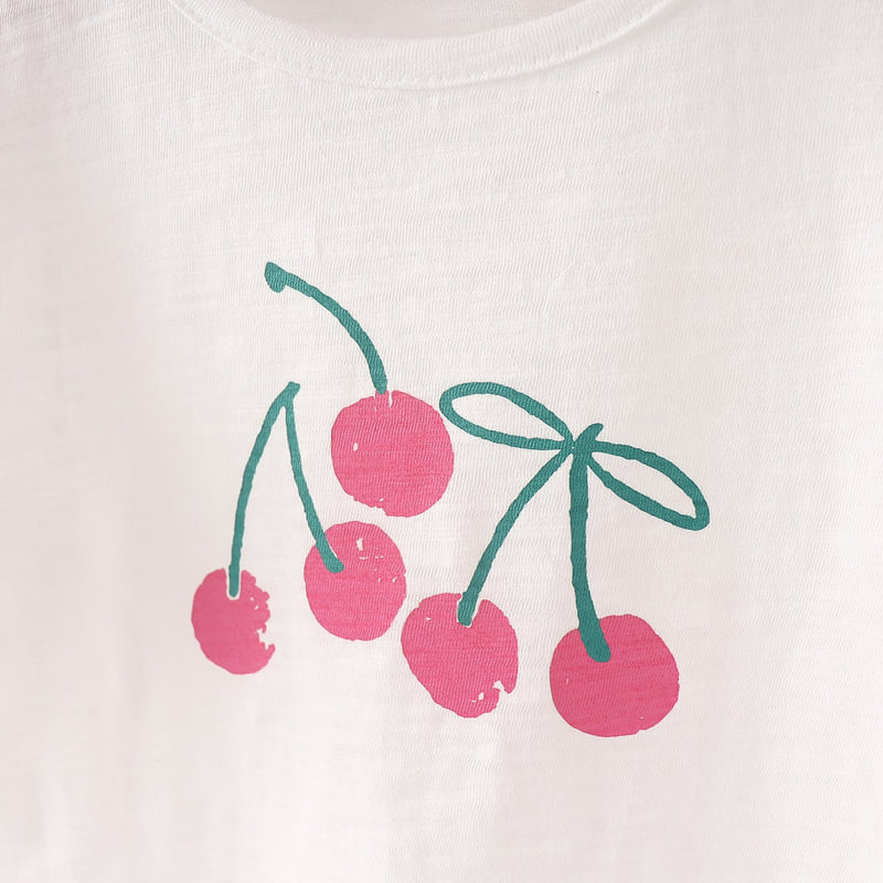 Pepper Mint - Korean Children Fashion - #littlefashionista - Cherry Frill Tee - 5