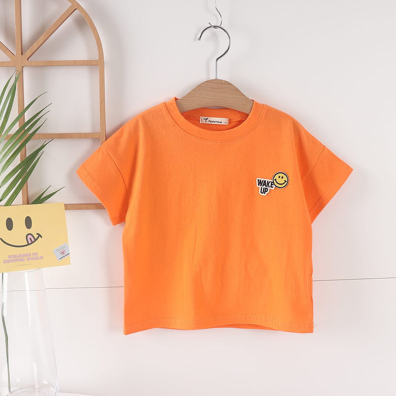Pepper Mint - Korean Children Fashion - #magicofchildhood - Plain Smile Tee - 9