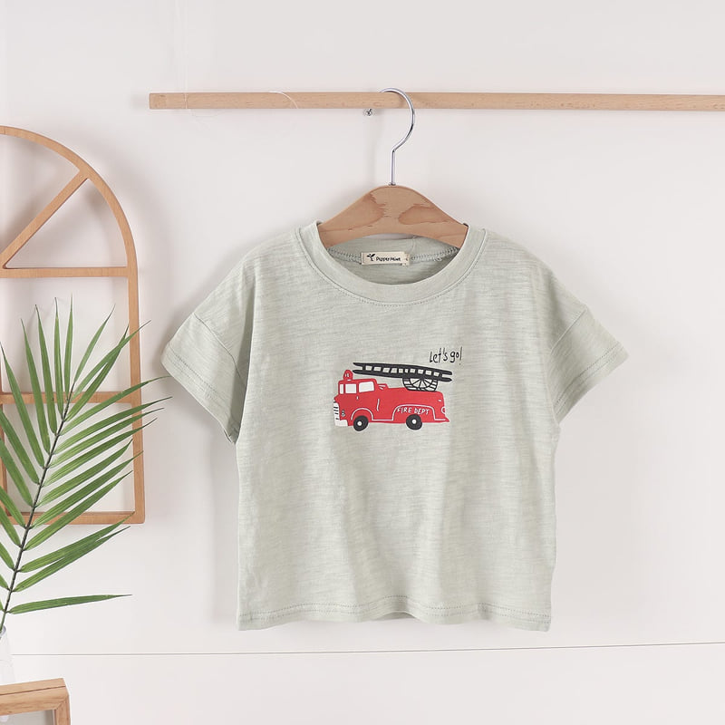 Pepper Mint - Korean Children Fashion - #magicofchildhood - Fire Truck Tee - 8