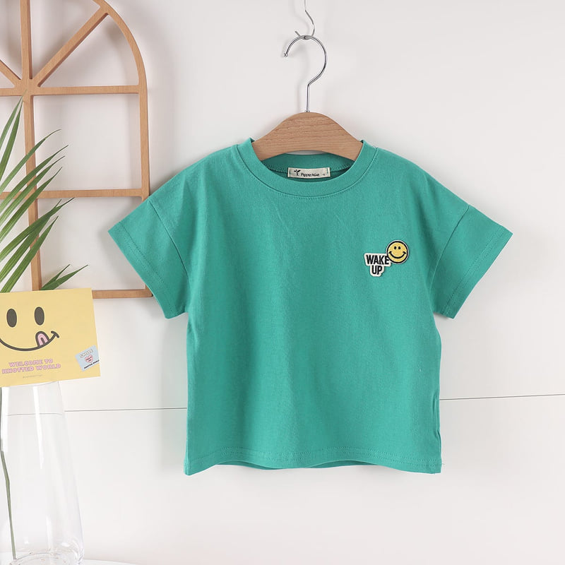 Pepper Mint - Korean Children Fashion - #minifashionista - Plain Smile Tee - 10