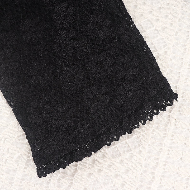 Pepper Mint - Korean Children Fashion - #minifashionista - Half Lace Tights - 5