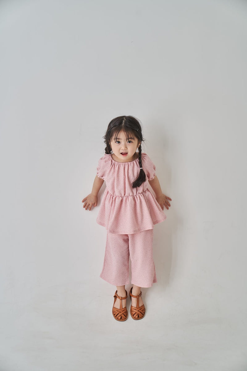 Pepper Mint - Korean Children Fashion - #minifashionista - Small Dot Top Bottom Set