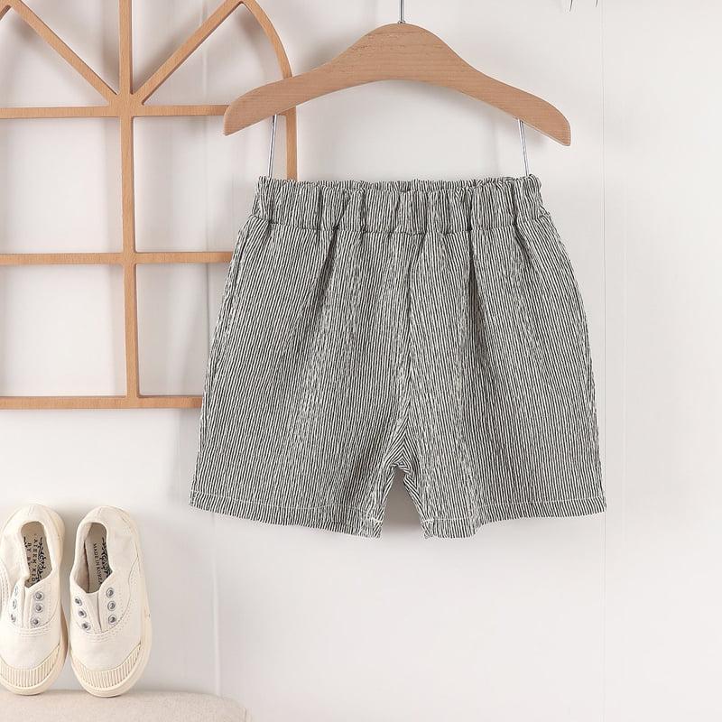 Pepper Mint - Korean Children Fashion - #prettylittlegirls - Stripe Top Bottom Set - 8