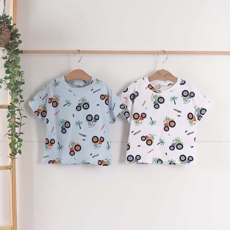 Pepper Mint - Korean Children Fashion - #prettylittlegirls - Dino Printed Tee - 2