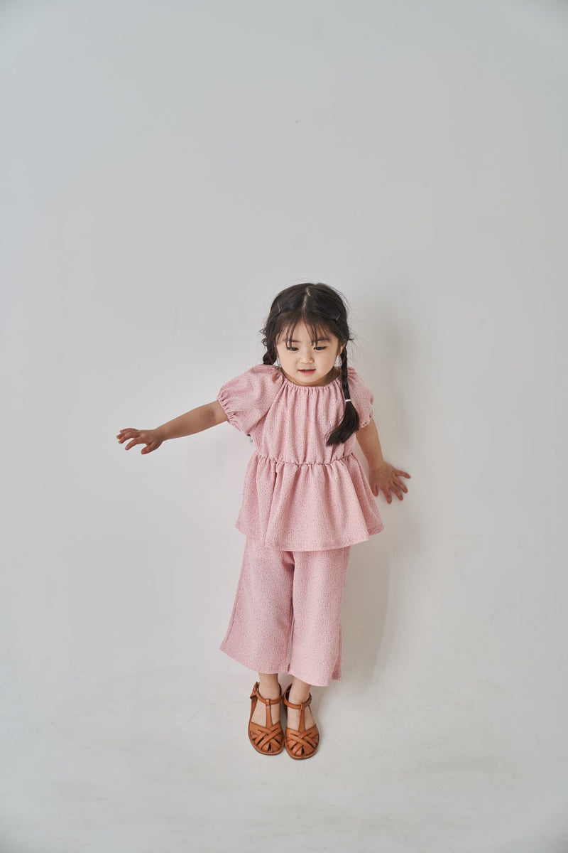 Pepper Mint - Korean Children Fashion - #prettylittlegirls - Small Dot Top Bottom Set - 2