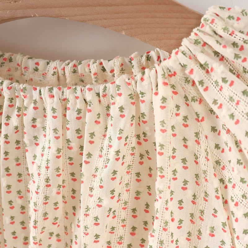 Pepper Mint - Korean Children Fashion - #stylishchildhood - Small Flower Blouse Top Bottom Set - 6
