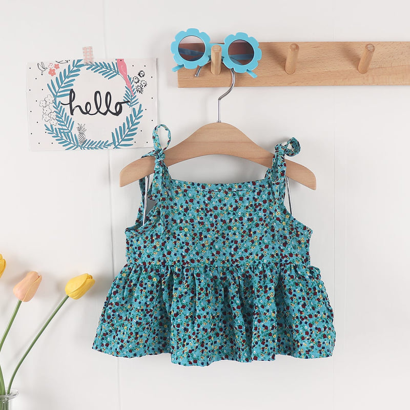 Pepper Mint - Korean Children Fashion - #stylishchildhood - String Top Bottom Set - 7