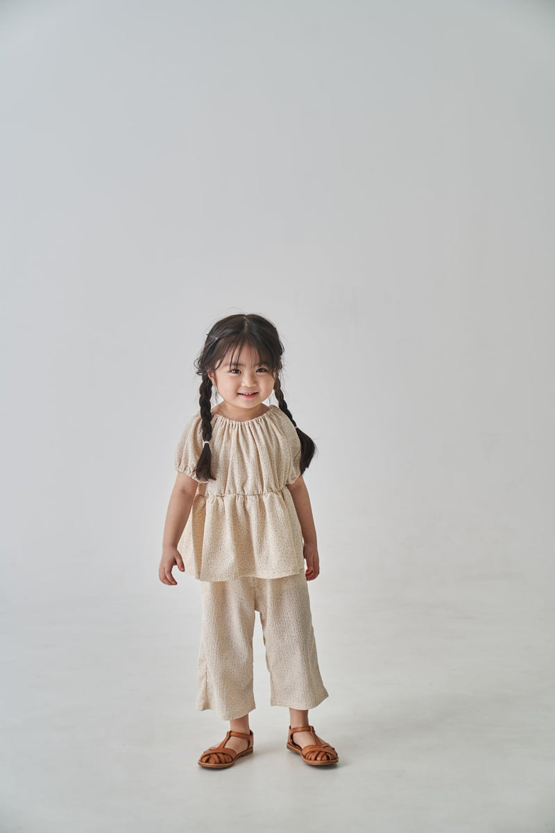 Pepper Mint - Korean Children Fashion - #stylishchildhood - Small Dot Top Bottom Set - 5