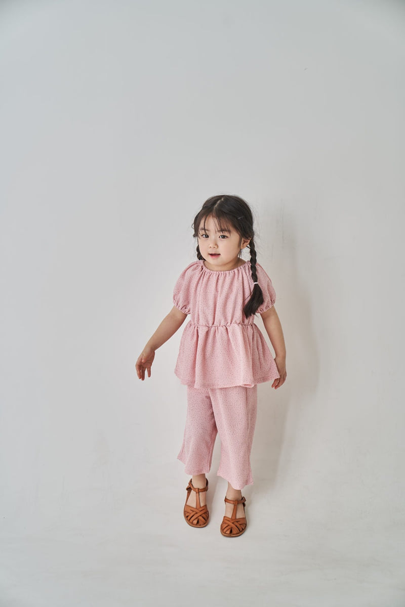 Pepper Mint - Korean Children Fashion - #todddlerfashion - Small Dot Top Bottom Set - 3