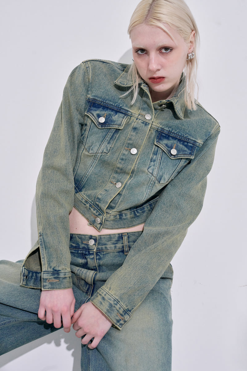 Project Wave - Korean Women Fashion - #momslook - Pintuck Dirt Washing Denim Pants - 8