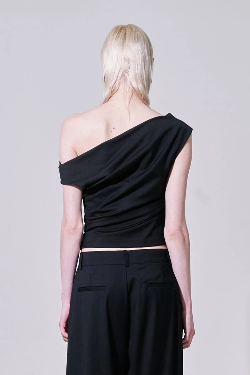 Project Wave - Korean Women Fashion - #momslook - Mare Unbalance Top - 3