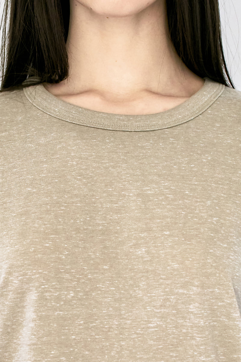 Project Wave - Korean Women Fashion - #restrostyle - Oreo Round Half Sleeved Basic Tee - 5