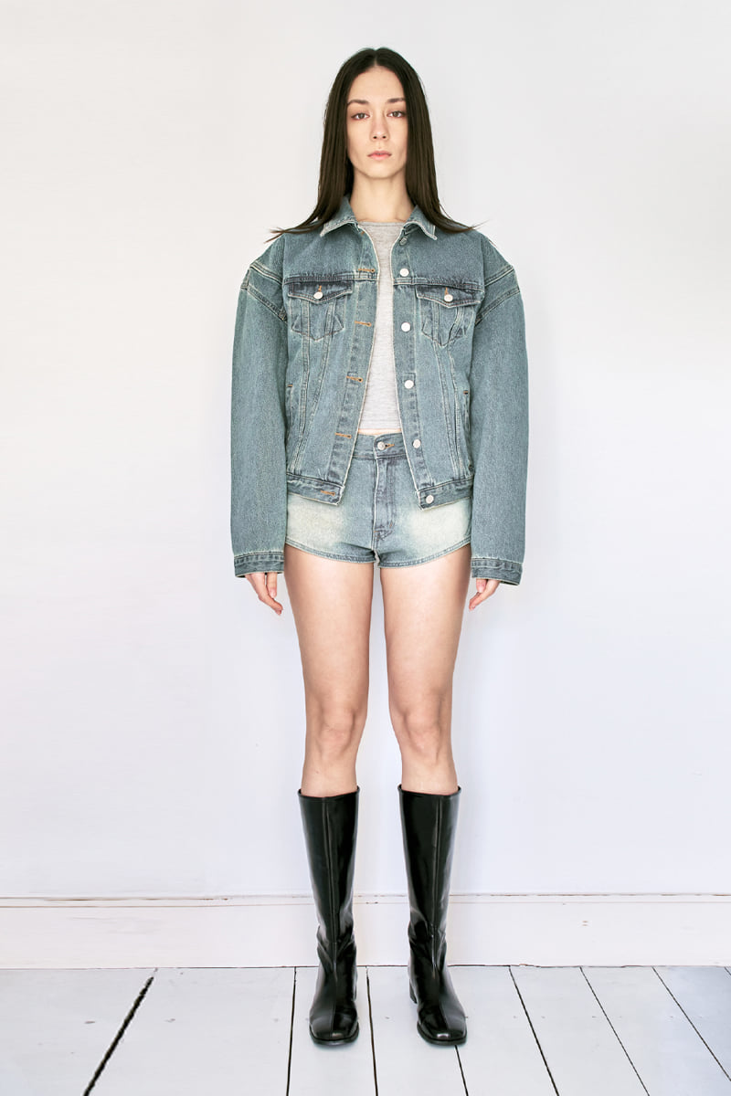 Project Wave - Korean Women Fashion - #restrostyle - Shoulder Denim Jacket