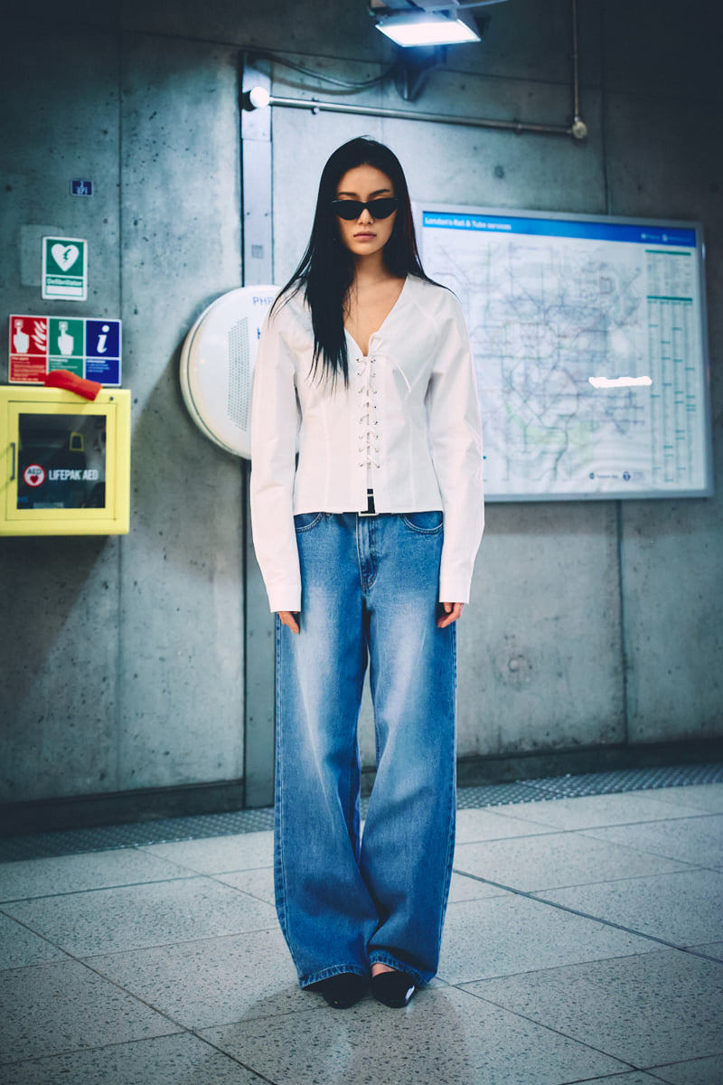 Project Wave - Korean Women Fashion - #romanticstyle - Koi Eyelet Shirts - 3