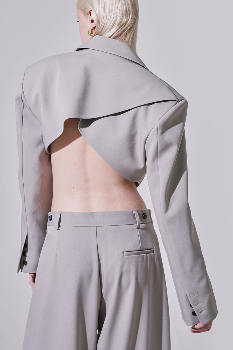 Project Wave - Korean Women Fashion - #thelittlethings - Back Slit Micro Body Jacket - 7