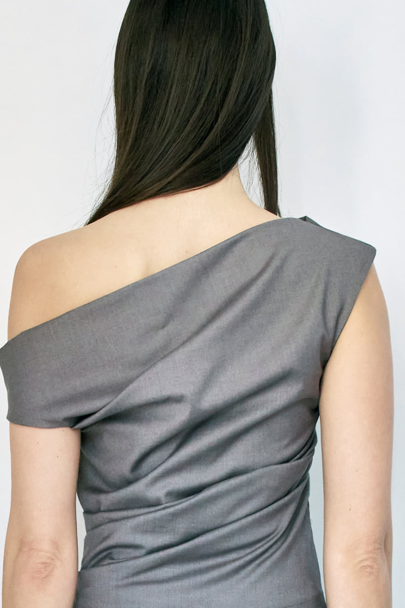 Project Wave - Korean Women Fashion - #vintageinspired - Mare Unbalance Top - 5