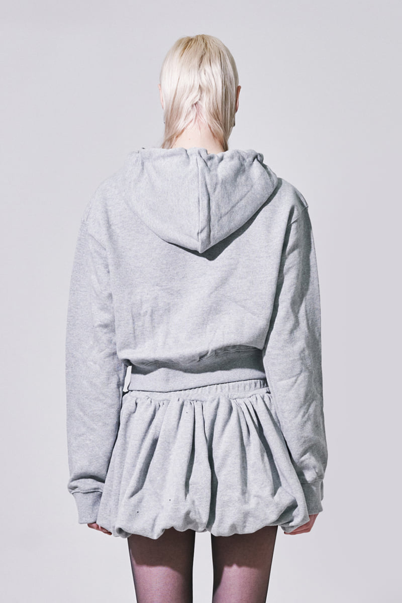 Project Wave - Korean Women Fashion - #vintageinspired - Sweat Crop Hoodie Jacket - 3