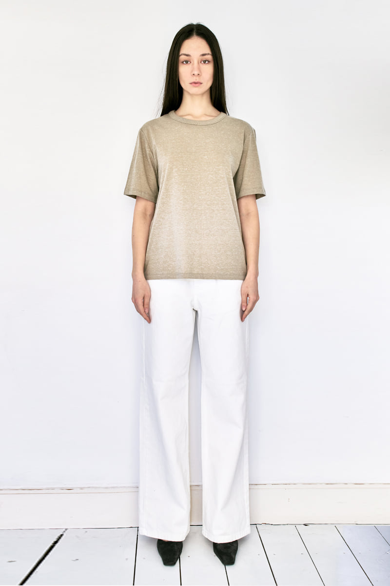 Project Wave - Korean Women Fashion - #womensfashion - Oreo Round Half Sleeved Basic Tee