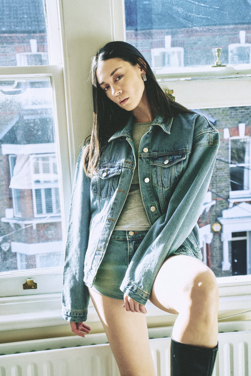 Project Wave - Korean Women Fashion - #womensfashion - Shoulder Denim Jacket - 7
