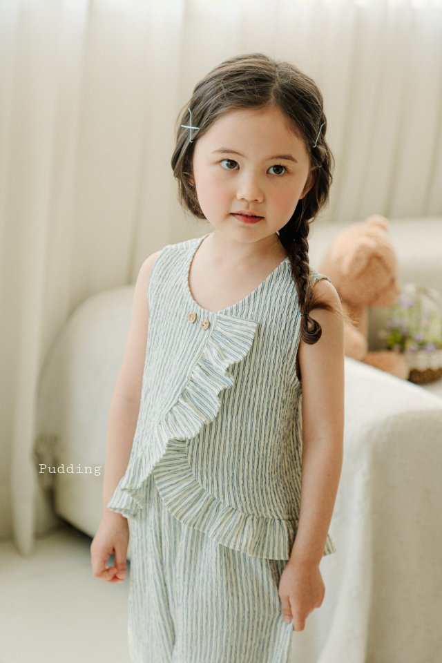 Pudding - Korean Children Fashion - #Kfashion4kids - Striped Top Bottom Set - 12