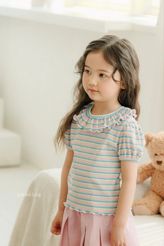 Pudding - Korean Children Fashion - #Kfashion4kids - Stripe Tee - 5