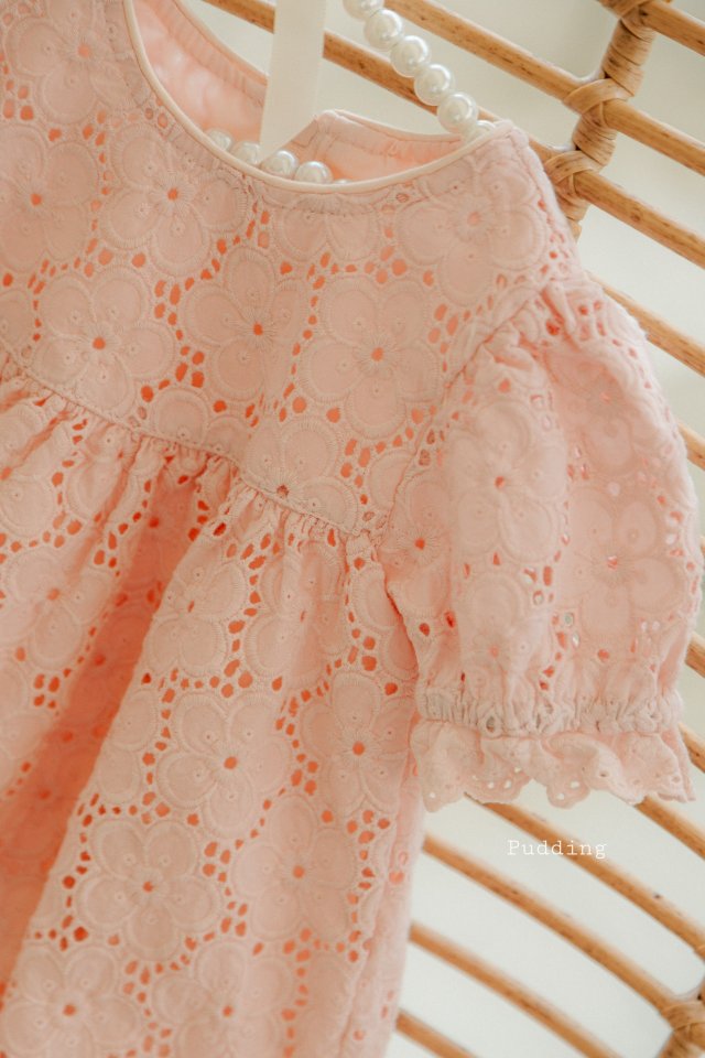 Pudding - Korean Children Fashion - #childofig - Embroidered One-piece - 6