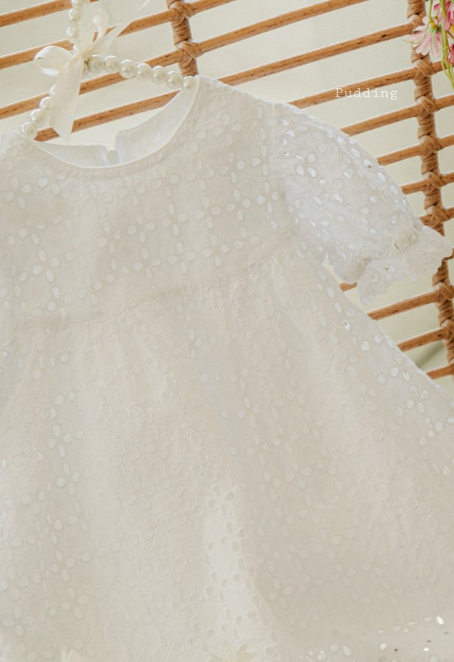 Pudding - Korean Children Fashion - #childrensboutique - Embroidered One-piece - 8