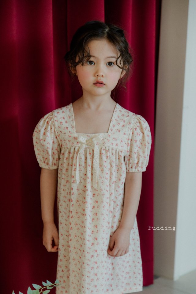Pudding - Korean Children Fashion - #discoveringself - Flower One-piece