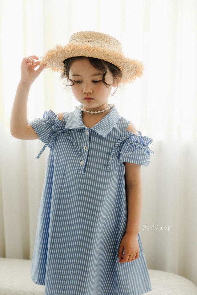 Pudding - Korean Children Fashion - #fashionkids - Kara Striped One-piece - 5