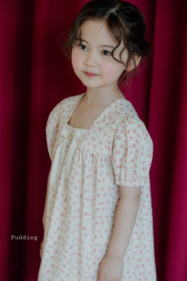Pudding - Korean Children Fashion - #fashionkids - Flower One-piece - 2
